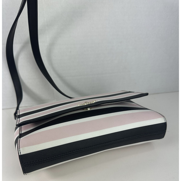 Kate Spade New York Cove Street Celebration Stripe Dody Crossbody in Pink EUC - Picture 9 of 14